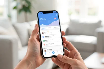 Personne consultant son carnet de santé numérique sur smartphone